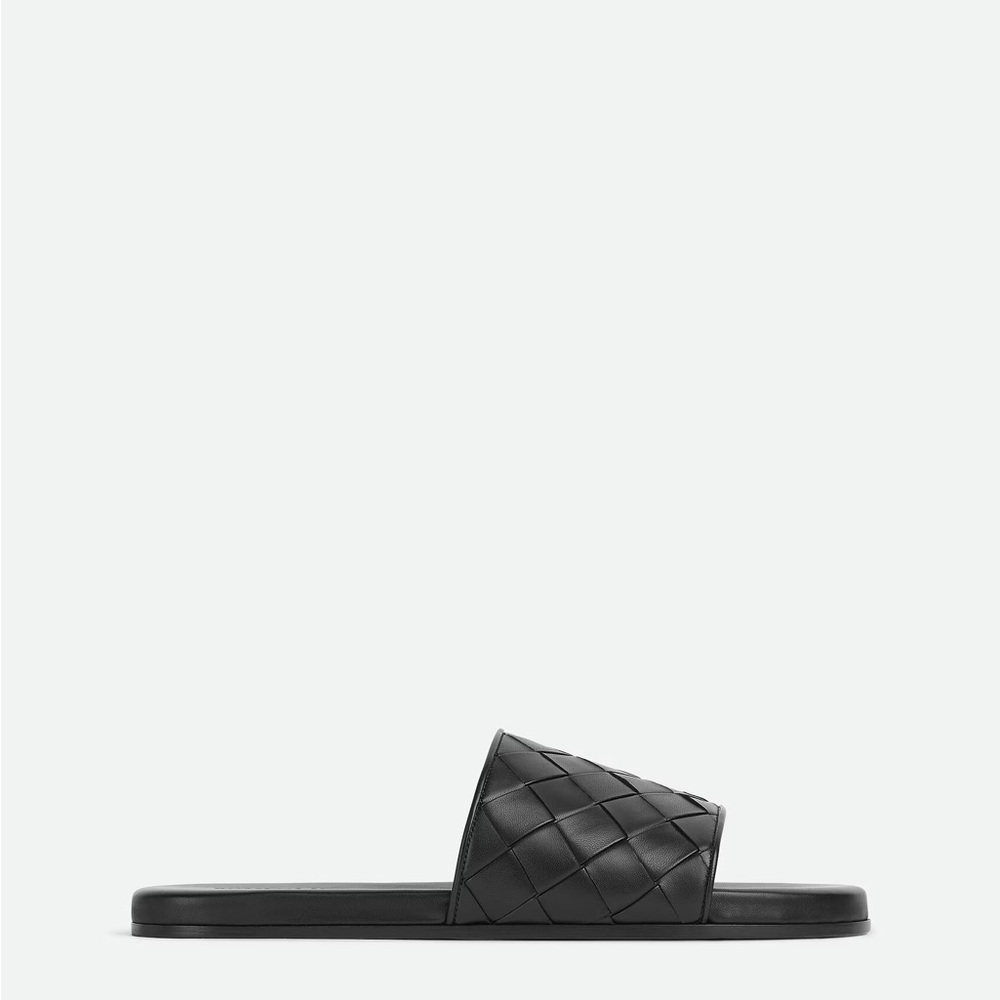 NEW Bottega Veneta New Black Woven Sandals sz 40